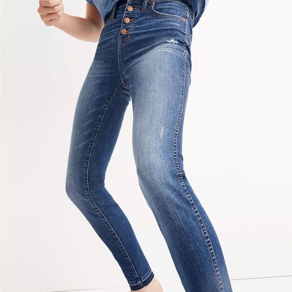 Madewell 10” High-Rise Skinny Jeans: Drop Hem Edition! ❤️ - Picture 3 of 10
